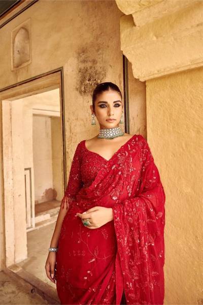 DF 3447 BY DF DESIGNER GEORGETTE SAREES WHOLESALER IN INDIA